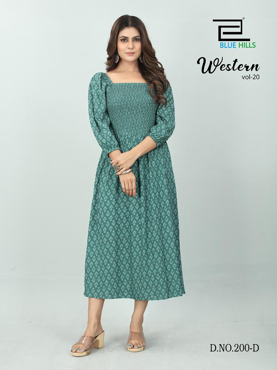 Western Vol 20 By Blue Hills Designer Kurti Catalog